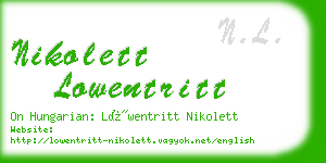 nikolett lowentritt business card